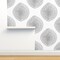 Boho Black White Modern Abstract Custom Pre-pasted Wallpaper by Spoonflower Pre-Pasted Wallpaper 2FT Wide
